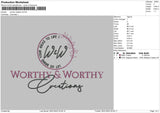 Worthy Creation Embroidery File 4 size