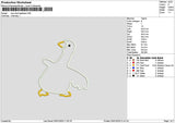 Duck App Embroidery File 6 sizes