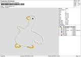 Duck App Embroidery File 6 sizes