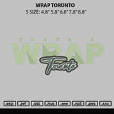 Wrap Toronto Embroidery File 6 sizes