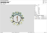 Flowerscircle 1 Embroidery File 6 sizes