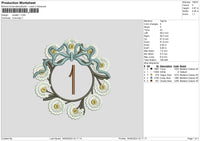 Flowerscircle 1 Embroidery File 6 sizes