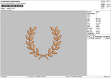 Wreath Embroidery File 6 sizes