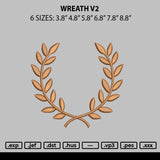 Wreath Embroidery File 6 sizes