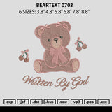 Beartext 0703 Embroidery File 6 sizes