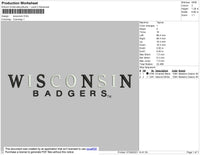 Wisconsin002 Embroidery File 4 size