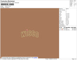 Wisco Text Embroidery File 4 size