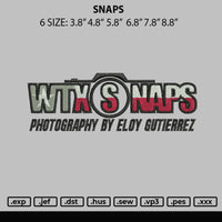Snaps Embroidery File 6 sizes
