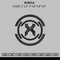 Xcircle Embroidery File 6 sizes