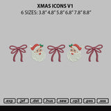 Xmas Icons V1 Embroidery File 6 sizes