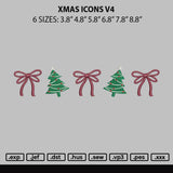 Xmas Icons V4 Embroidery File 6 sizes