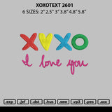 Xoxotext 2601 Embroidery File 6 sizes