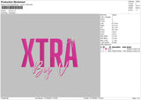 Xtra By Embroidery File 6 sizes