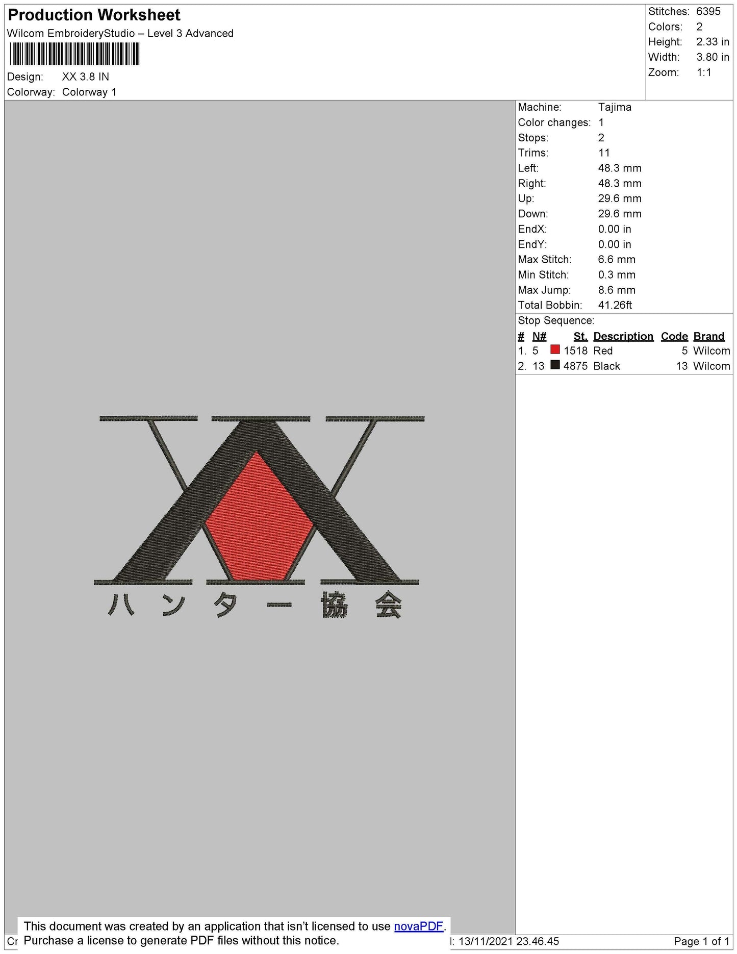 XX TXT Embroidery File 4 size