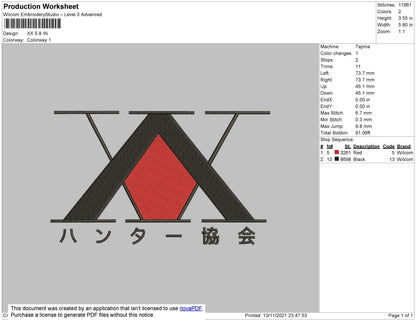 XX TXT Embroidery File 4 size