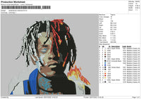 Xxxtentacion Todorokli Embroidery File 4 sizes