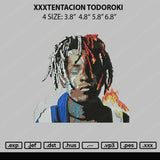 Xxxtentacion Todorokli Embroidery File 4 sizes