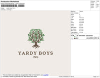 Yardy Boys Embroidery File 4 size