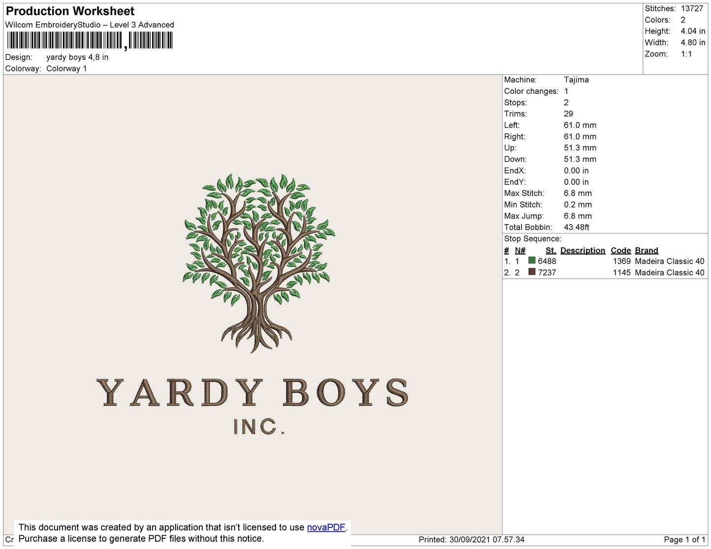 Yardy Boys Embroidery Design File 4 size