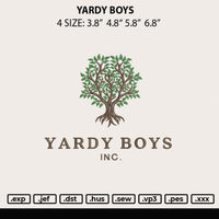 Yardy Boys Embroidery File 4 size