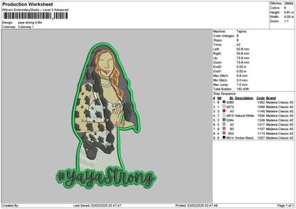 Strongtext Embroidery File 6 sizes