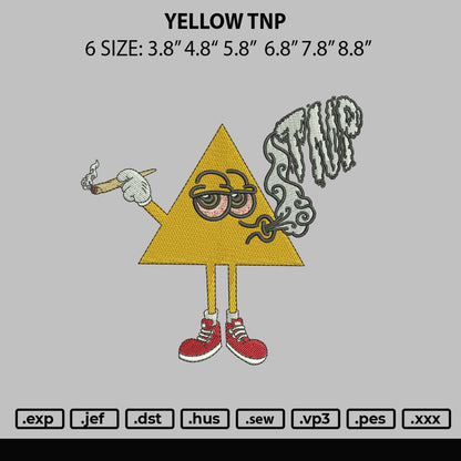 Yellow Tnp Embroidery Design File 6 sizes