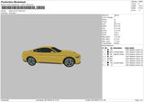 Yellow Car Embroidery File 6 sizes