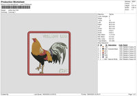 Chickensquare01 Embroidery File 6 sizes