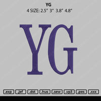 YG Embroidery File 4 size