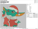 Yoda Xmas Embroidery File 4 size