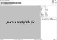 Youre Cowboy Embroidery File 6 sizes