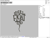 Youll Float Embroidery File 4 size