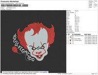 You Will Float Embroidery File 4 size