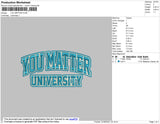 You Matter Embroidery File 4 size