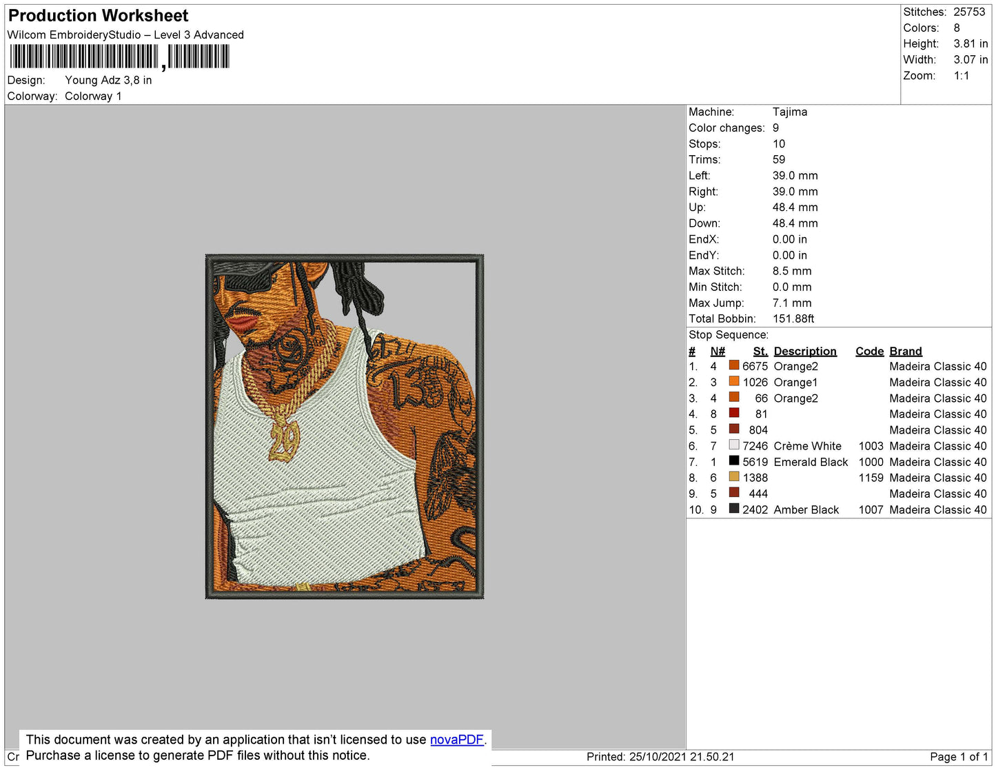 Young Adz Embroidery Machinr Design File 4 size