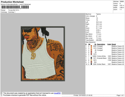Young Adz Embroidery Machinr Design File 4 size
