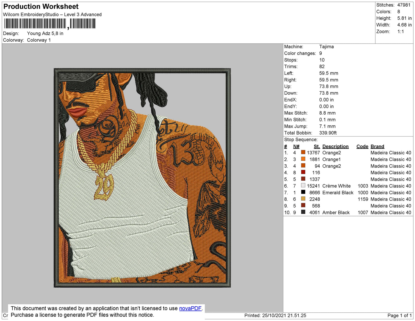 Young Adz Embroidery Machinr Design File 4 size