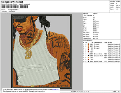 Young Adz Embroidery Machinr Design File 4 size