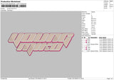 Miko Pinkline Embroidery File 6 sizes
