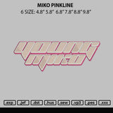 Miko Pinkline Embroidery File 6 sizes