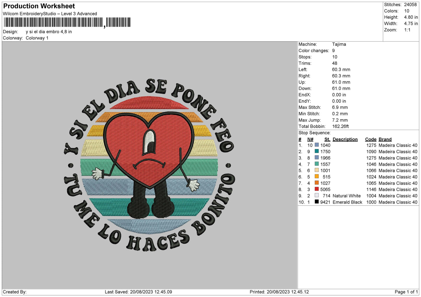 Y Si El Embro Embroidery Design File 6 sizes