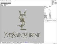 YSL V2 Embroidery File 4 size