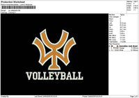 Volleyball 2404 Embroidery File 6 sizes