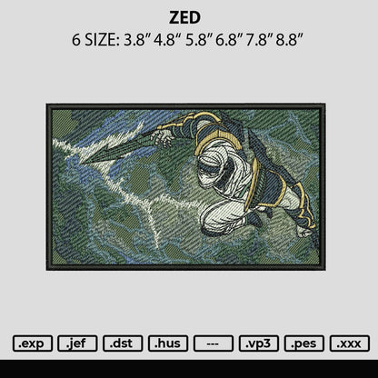 Zed Embroidery Machione Design File 6 sizes