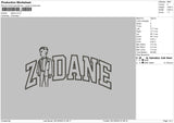 Zidane Embroidery File 5 sizes