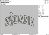 Zidane Embroidery File 5 sizes