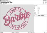 Barbie Cirlce Embroidery File 6 sizes