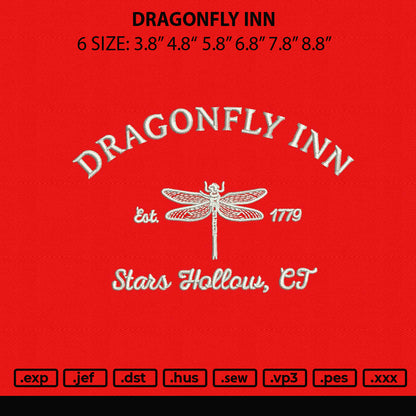 Dragonfly INnn Embroidery File 6 sizes
