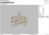 Kappa Butterffly Embroidery File 4 size