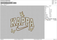 Kappa Butterffly Embroidery File 4 size